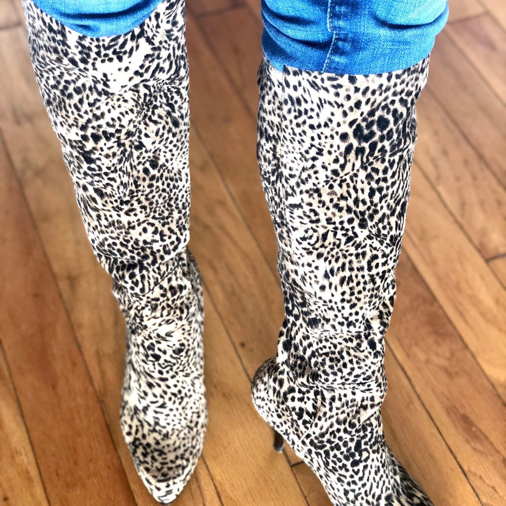 Stuart Weitzman Leopard Knee High Boot